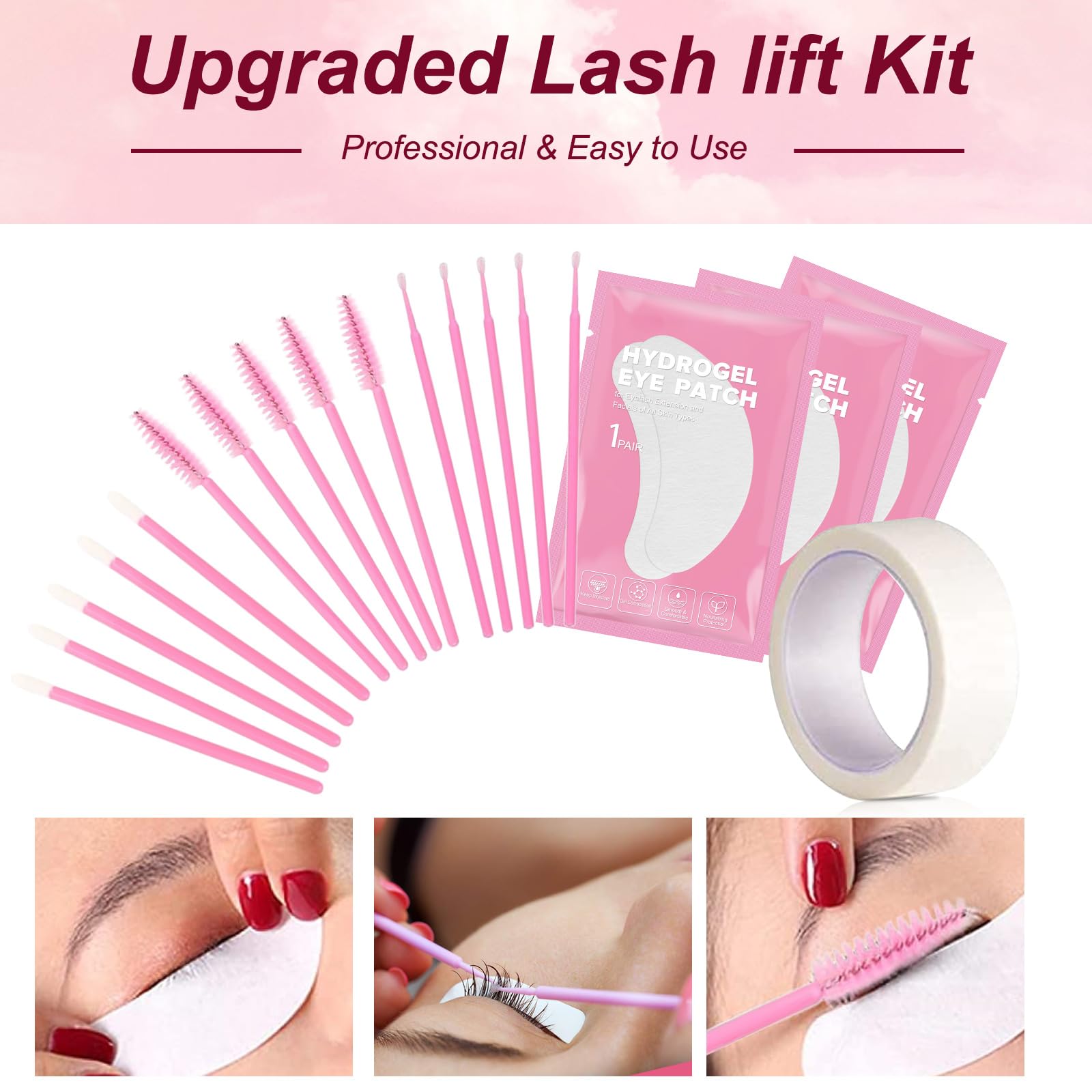 KITNOBLIS lash lift kit cleanser removes residue after treatment