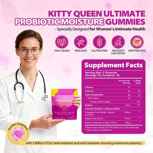 Kitty Queen Slippery Kitty product packaging box and label