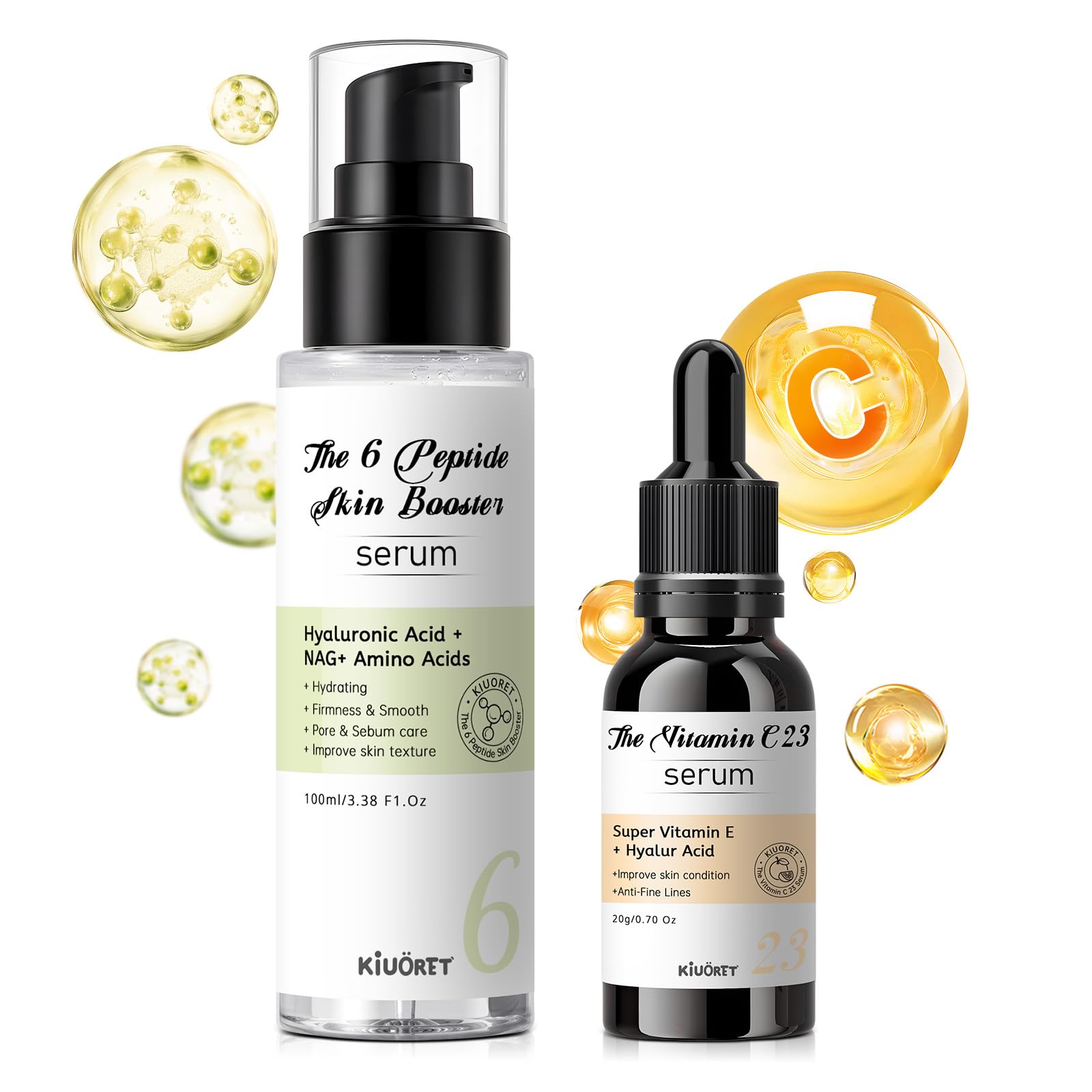 KIUORET 23percent vitamin C serum bottle for brightening and even skin tone