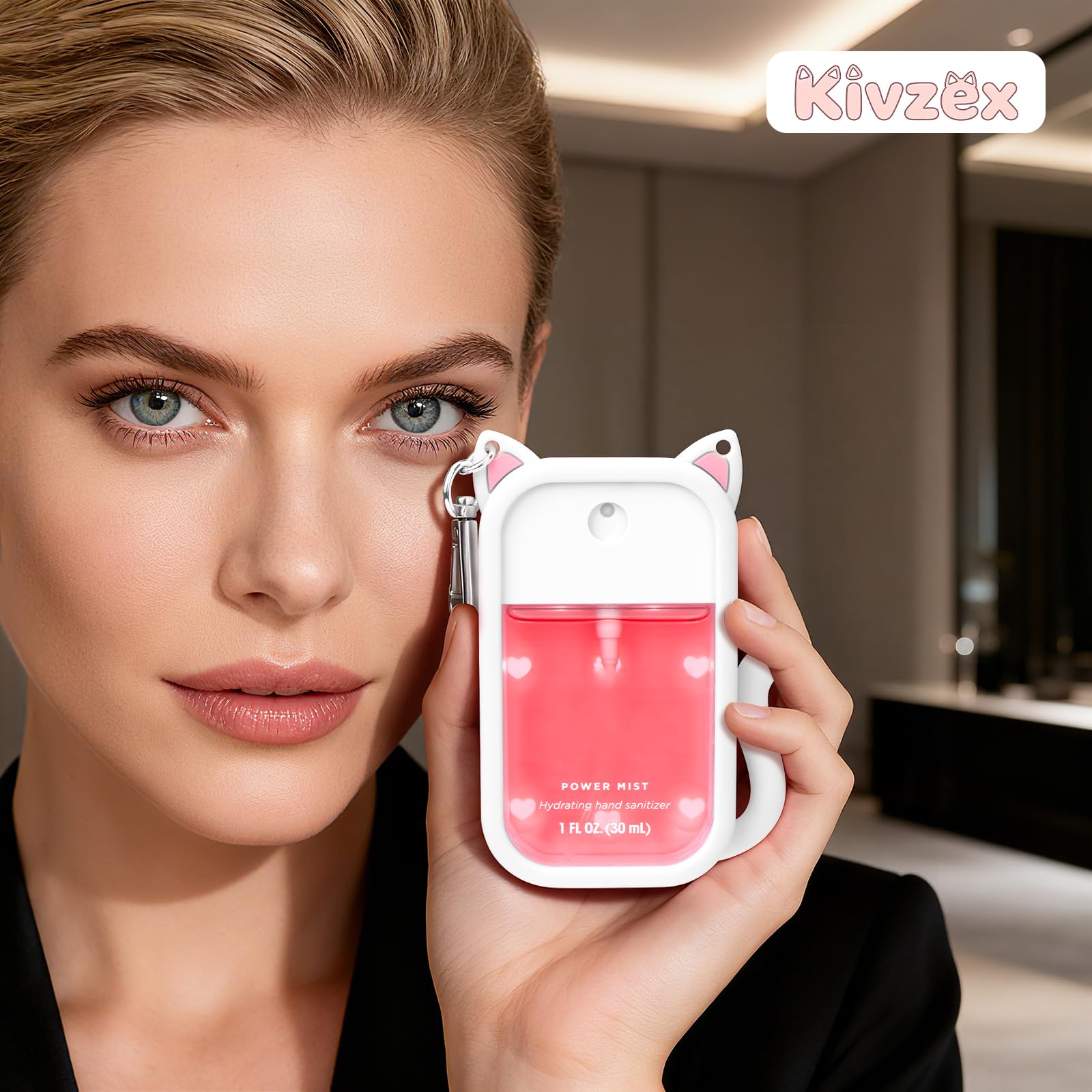 Kivzex protective silicone case guards against bumps while keeping sanitizer handy.