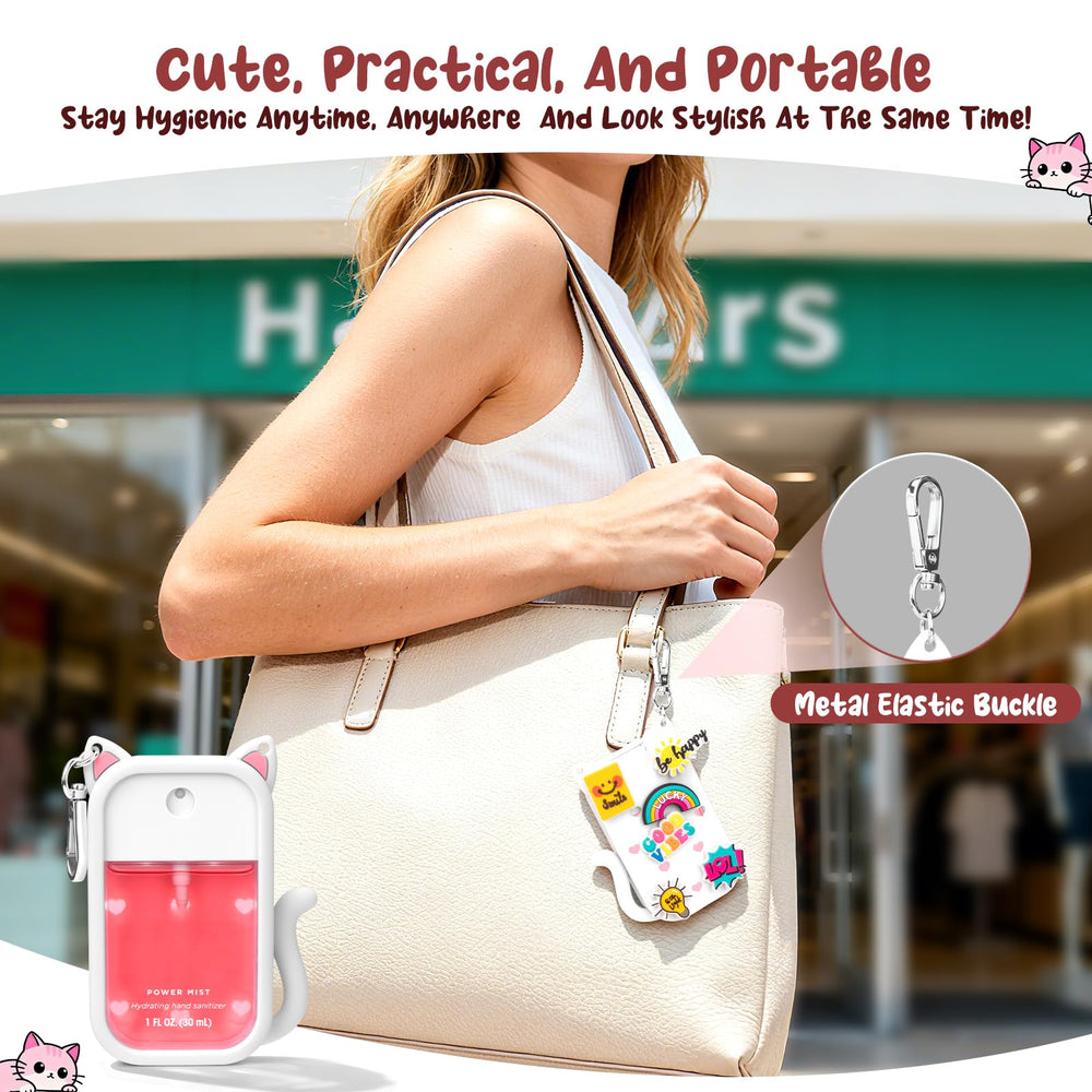 Kivzex cat silicone case for Touchland Glow Mist 30ml, protective yet cute.