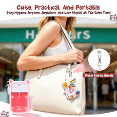 Kivzex cat silicone case for Touchland Glow Mist with charms enhances style.