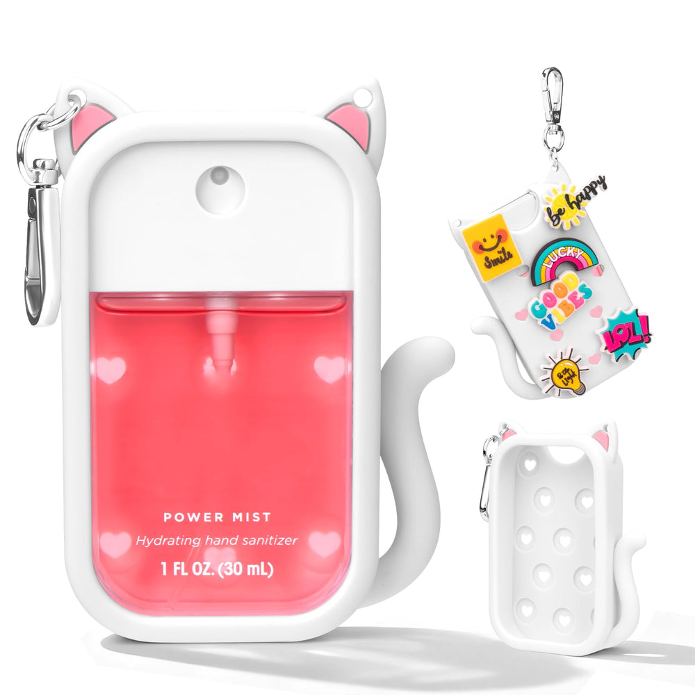 Kivzex cat silicone case for Touchland Power Mist 30ml with secure fit and playful style.