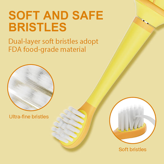 Side view showing ergonomic silicone handle
