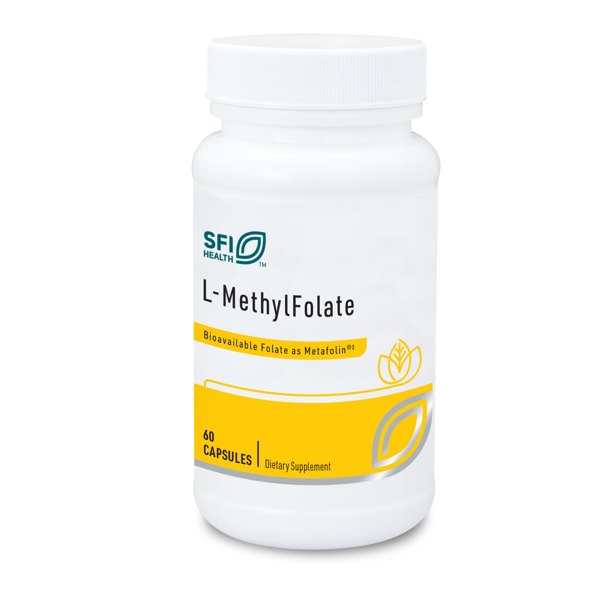 Bottle of Klaire Labs L-Methylfolate 60 capsules