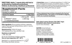 Each capsule delivering 1,700 mcg DFE folate