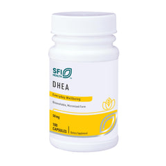 Klaire Labs DHEA 50mg bottle label with wild yam source