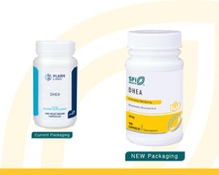 Micronized DHEA 50mg capsule showing small particle size