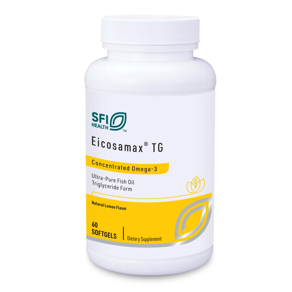 Klaire Labs Eicosamax TG Fish Oil bottle with label