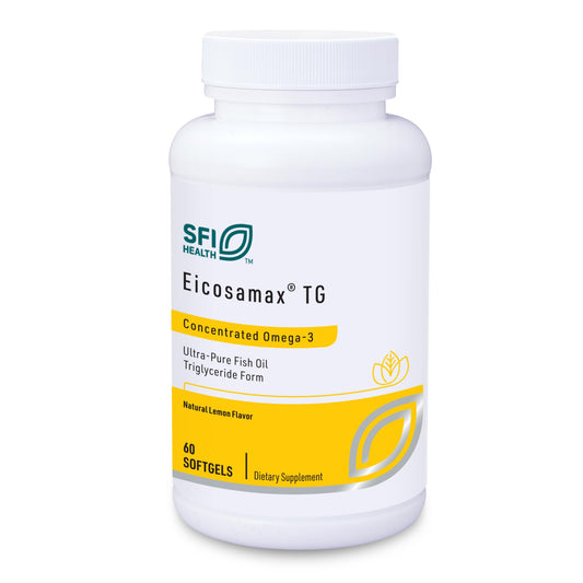 Klaire Labs Eicosamax TG Fish Oil bottle with label