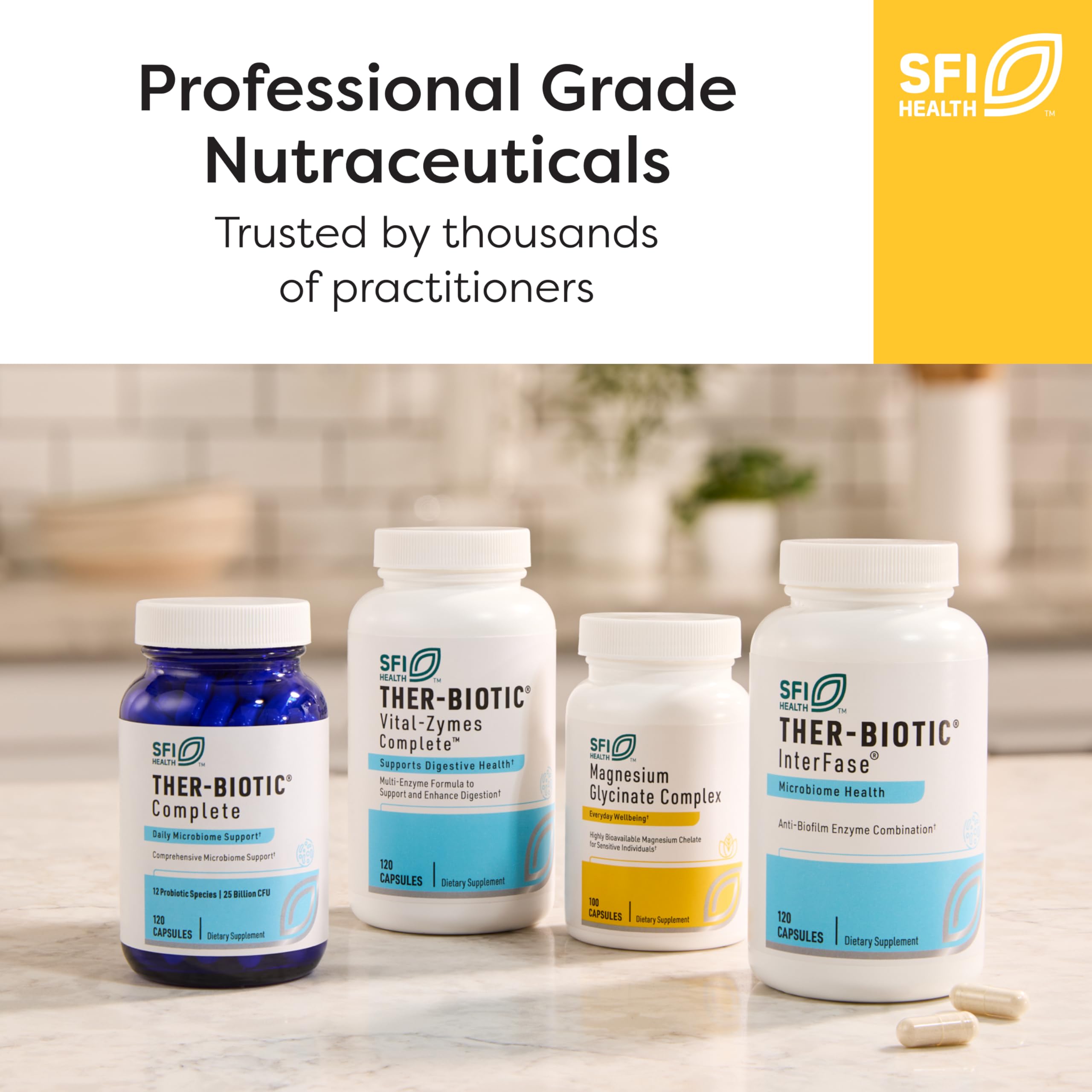 Klaire Labs brand logo and product lineup on box