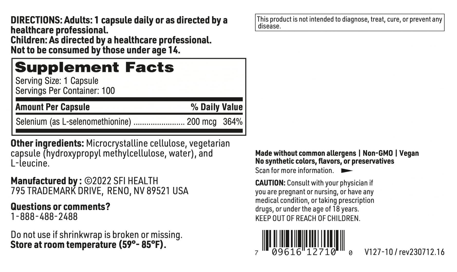 No artificial colors, flavors or preservatives claim on packaging