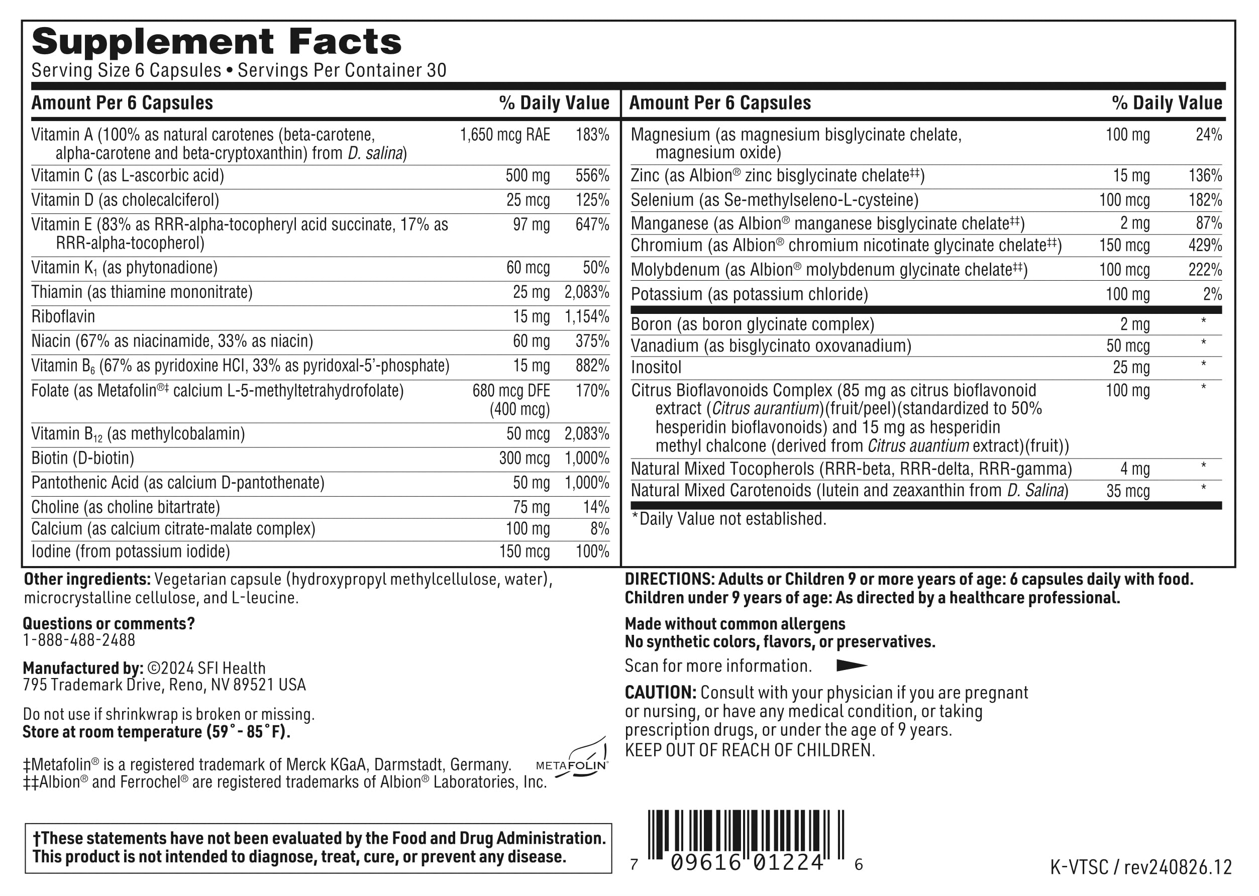 Free from common allergens (milk, eggs, fish, shellfish, tree nuts, peanuts, wheat, gluten)