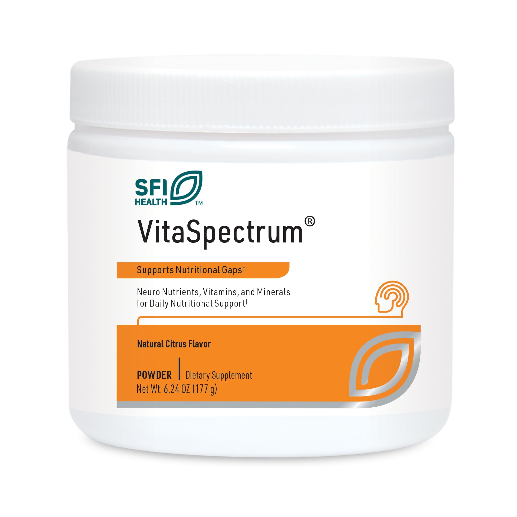 Klaire Labs VitaSpectrum Powder for Kids packaging and label – 30 servings, 171 g, citrus flavor
