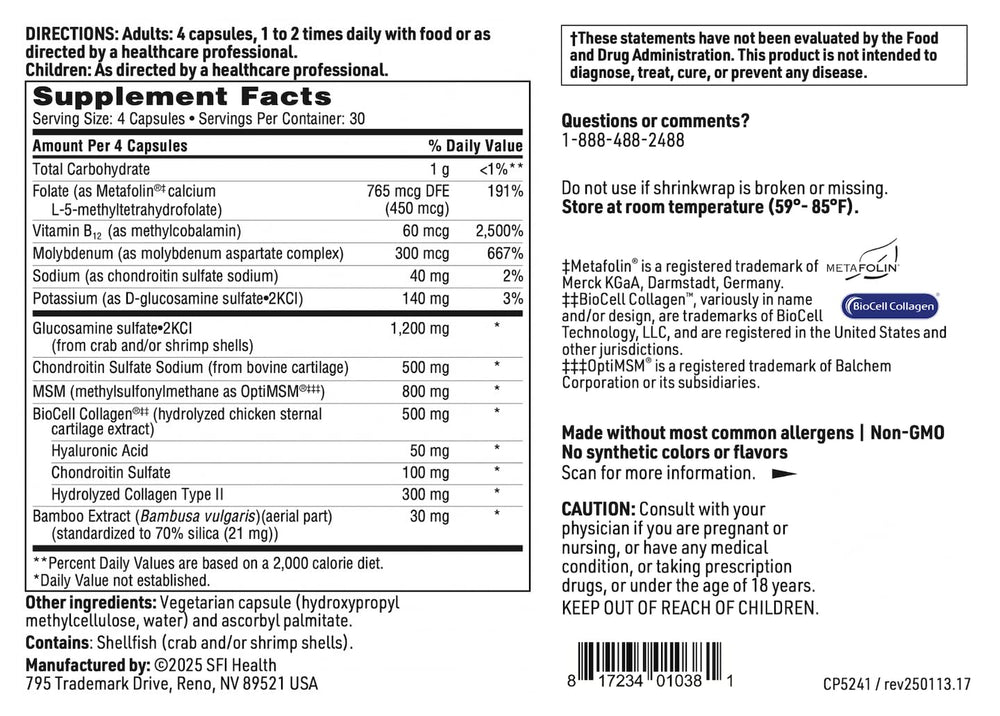 Allergen-free and additive-free product label