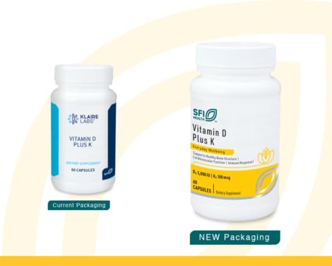 Close-up of D3 5000 IU and K2 100 mcg capsules