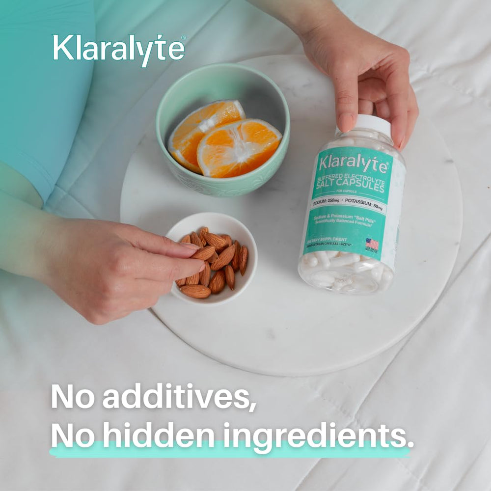 Graphic showing 250 mg sodium and 50 mg potassium per capsule