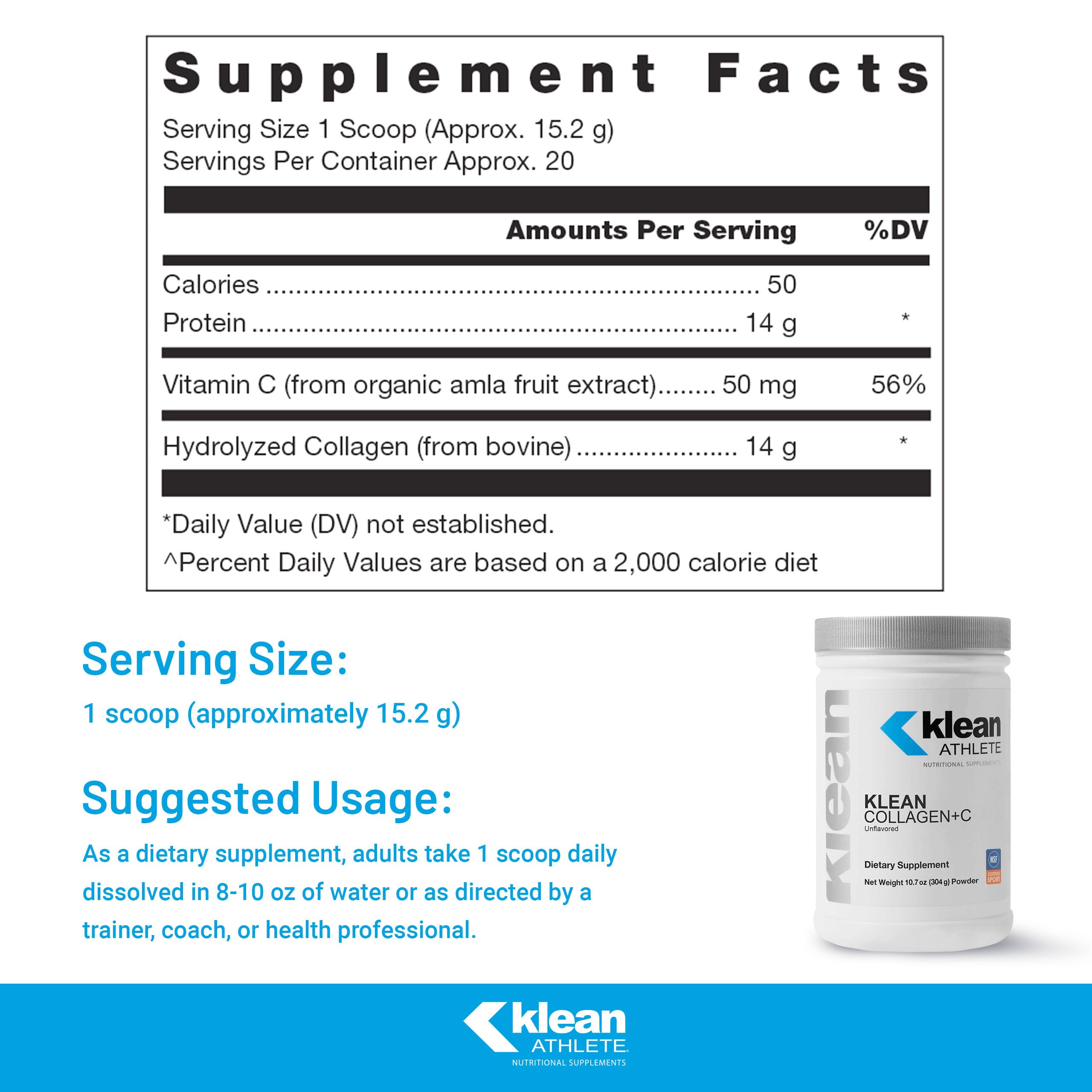 Ingredient highlights of Klean Collagen+C
