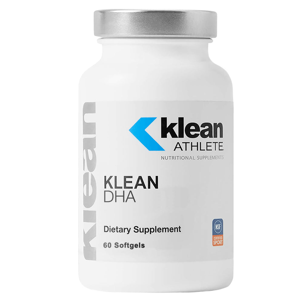 Klean DHA bottle front label with 60 softgels