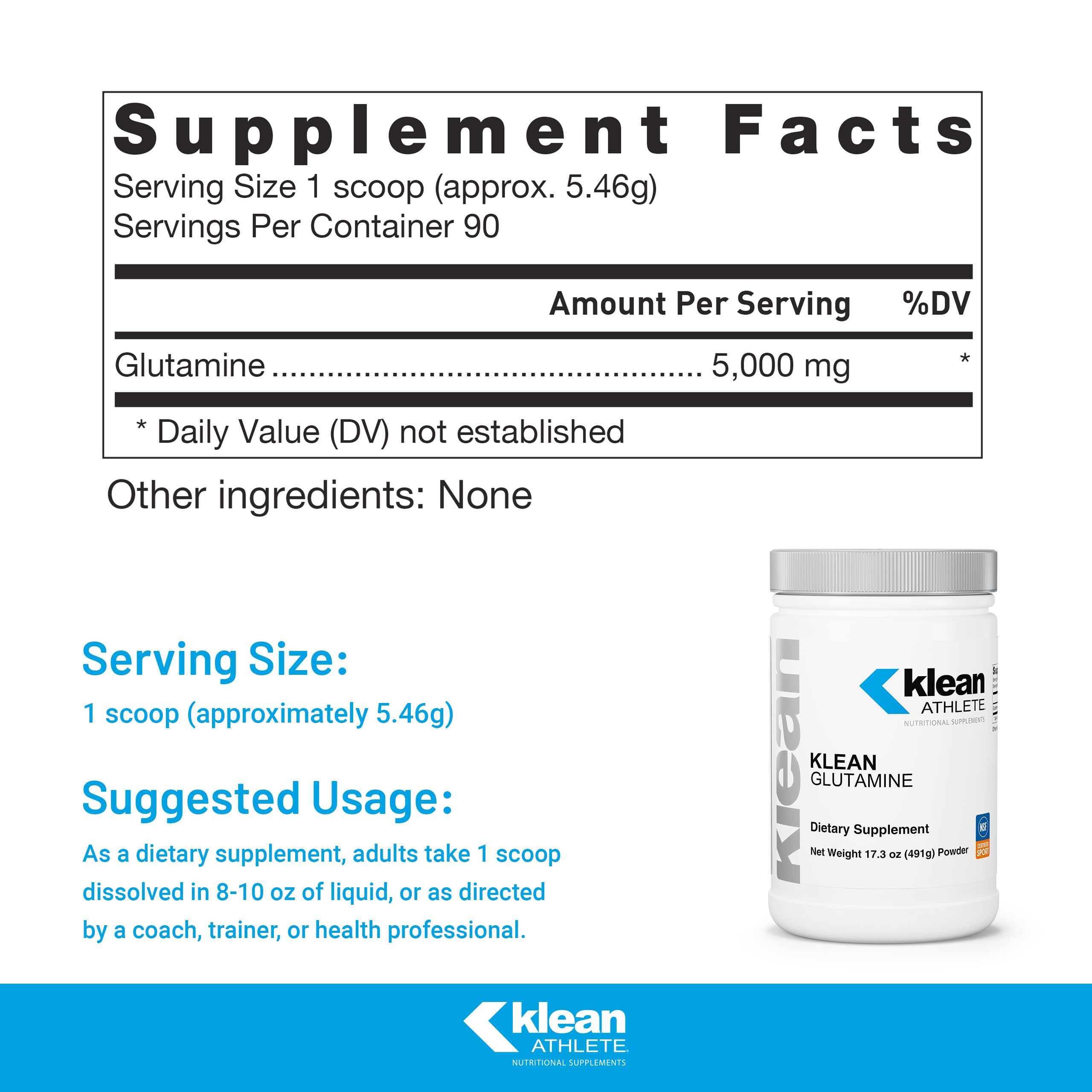 Back label with supplement facts
