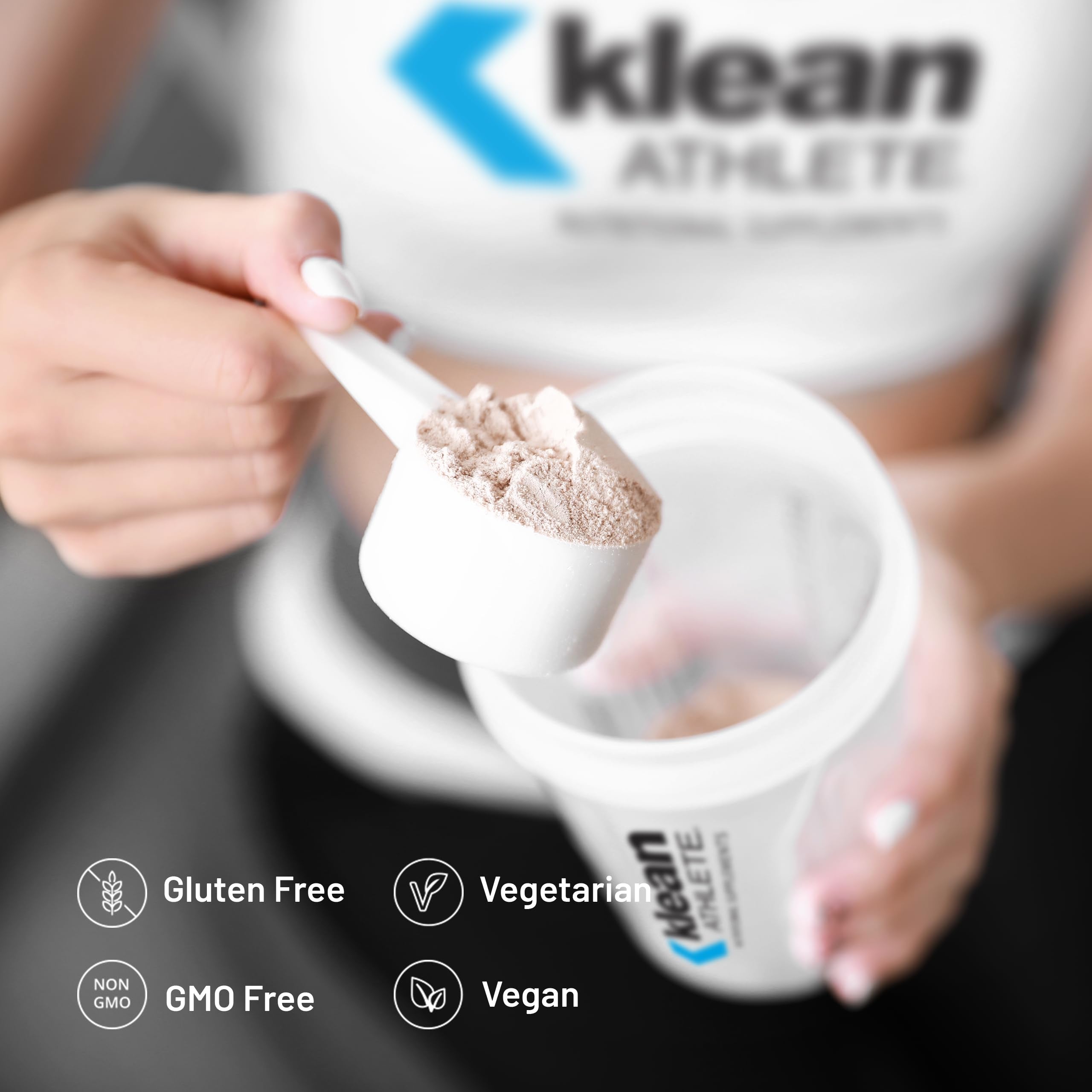Close-up of label showing ingredients and NSF for Sport certification