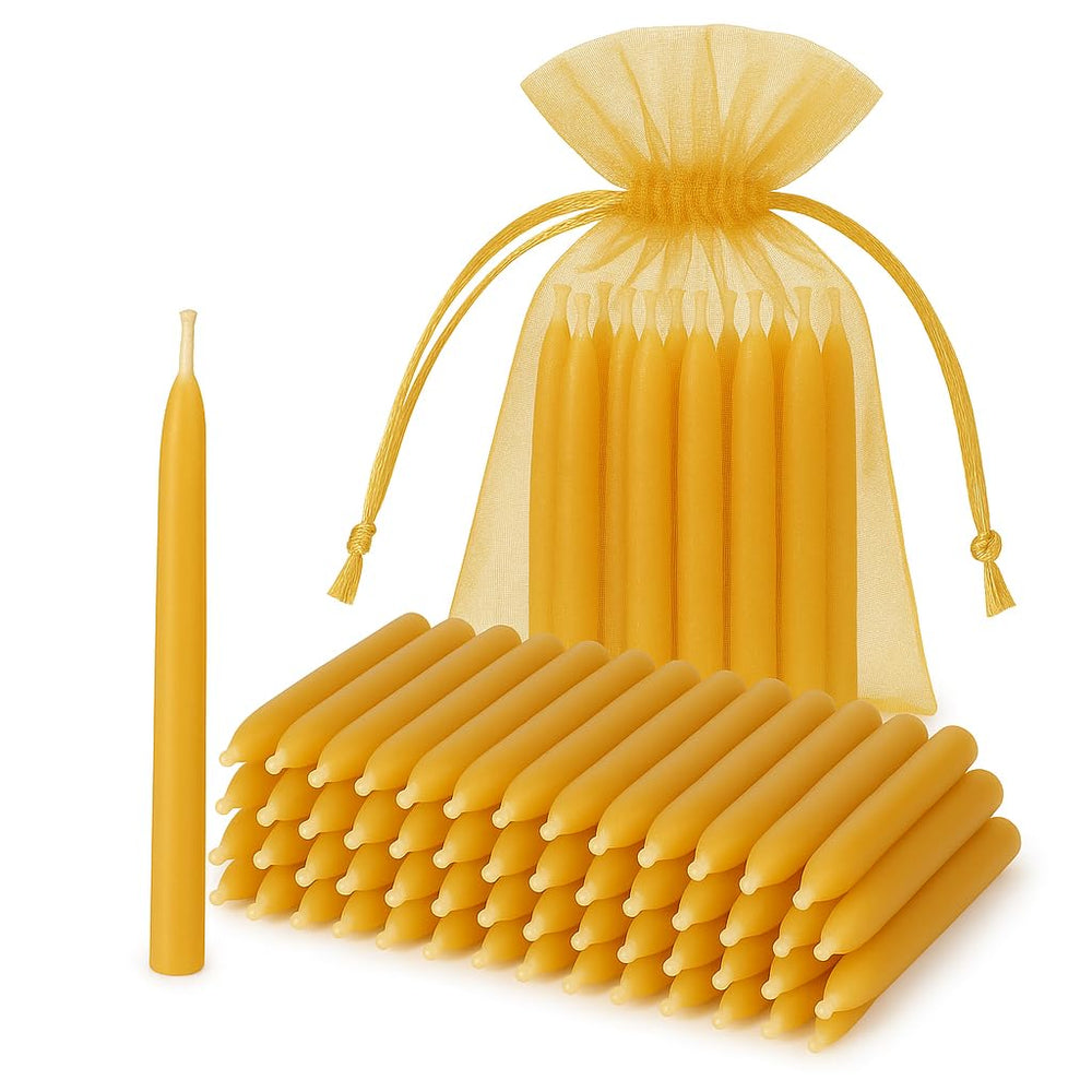 Kline Meditation Beeswax Candles packaging with gold bag for gifting.