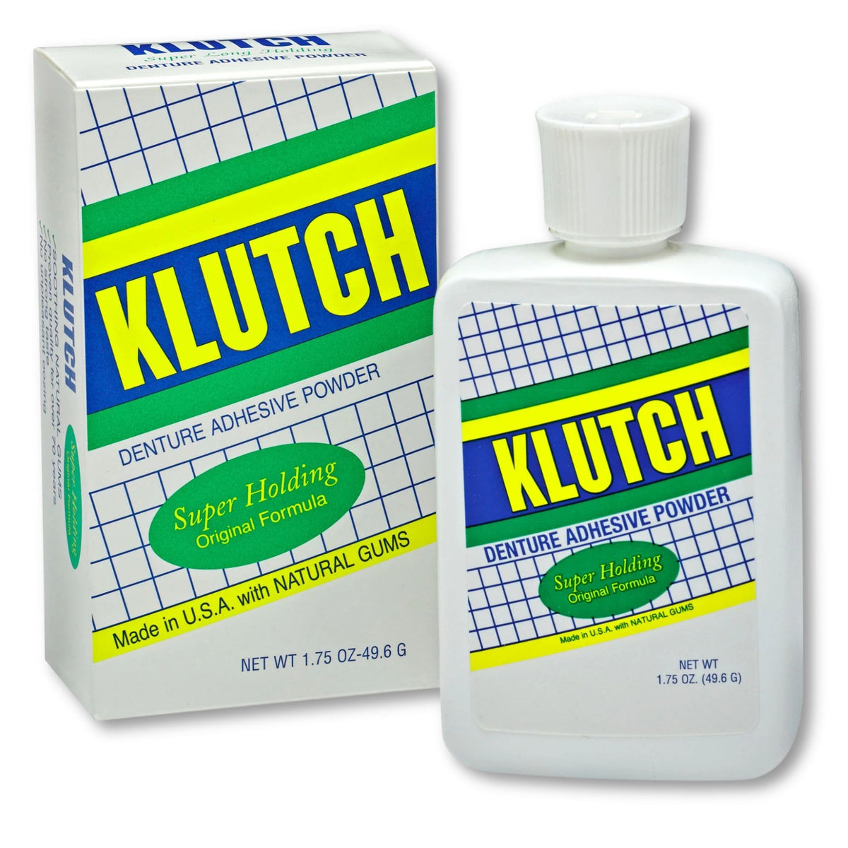 Klutch Denture Adhesive Powder 1.75 oz container