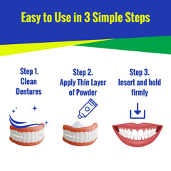 Front view of Klutch Denture Adhesive Powder box