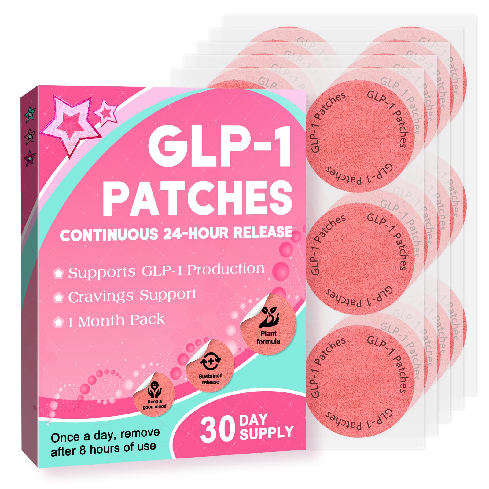 KMLWXD GLP-1 Patches 30-count packaging