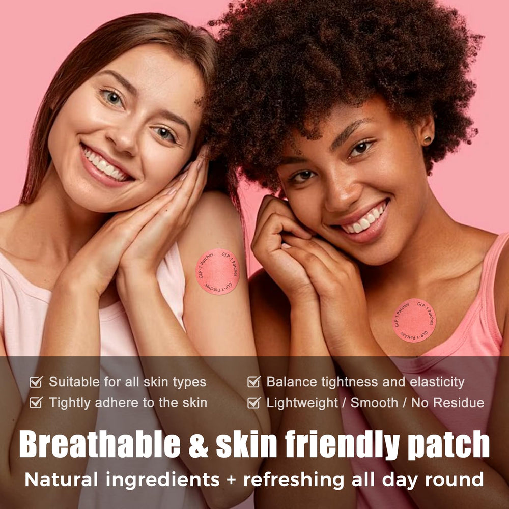 Applying GLP-1 patch to clean dry skin