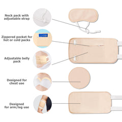 Castor oil knee and leg wrap