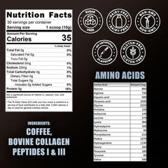 Close-up of collagen powder with low molecular weight for bioavailability