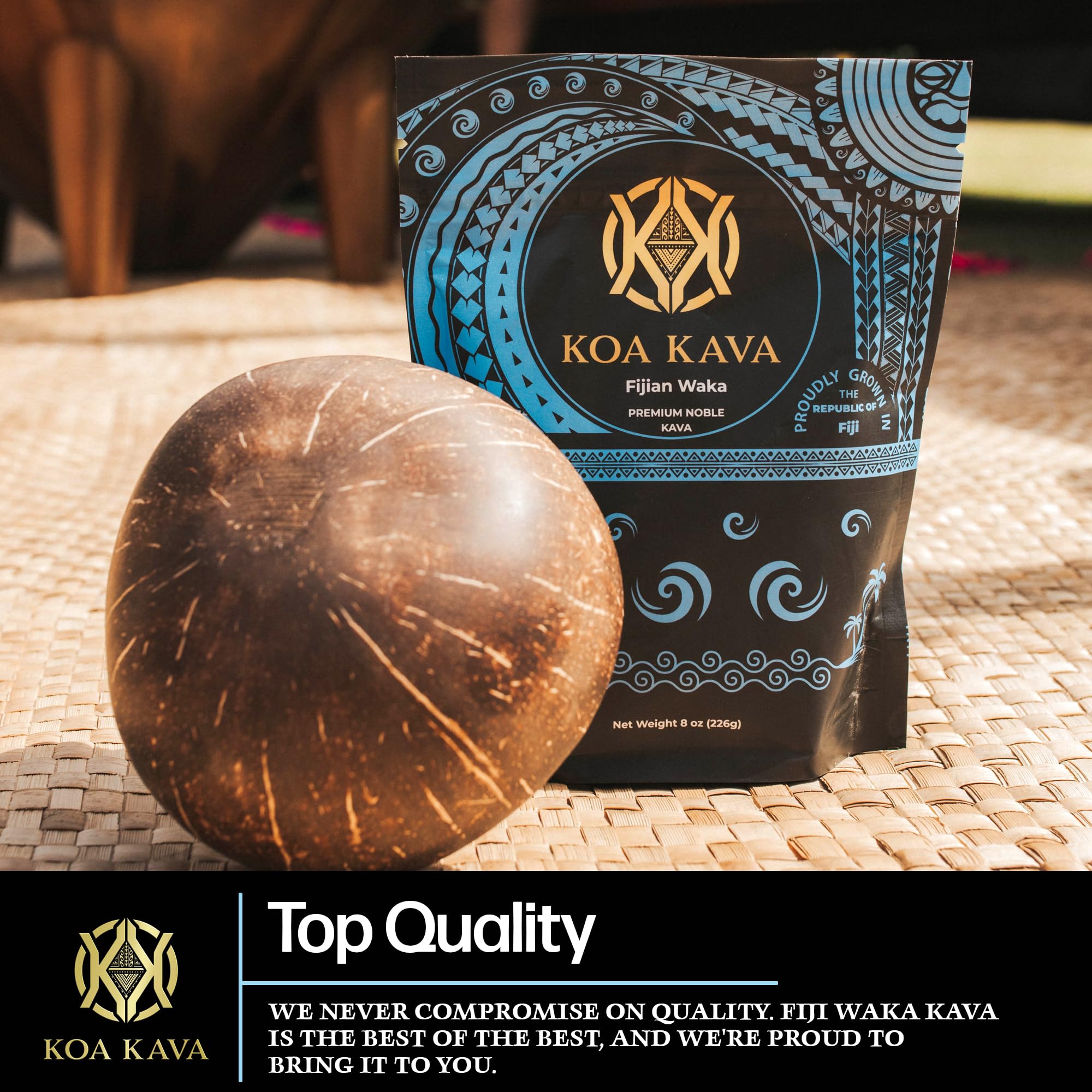 Pouring a cup of Koa Kava to unwind after a busy day