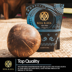 Pouring a cup of Koa Kava to unwind after a busy day