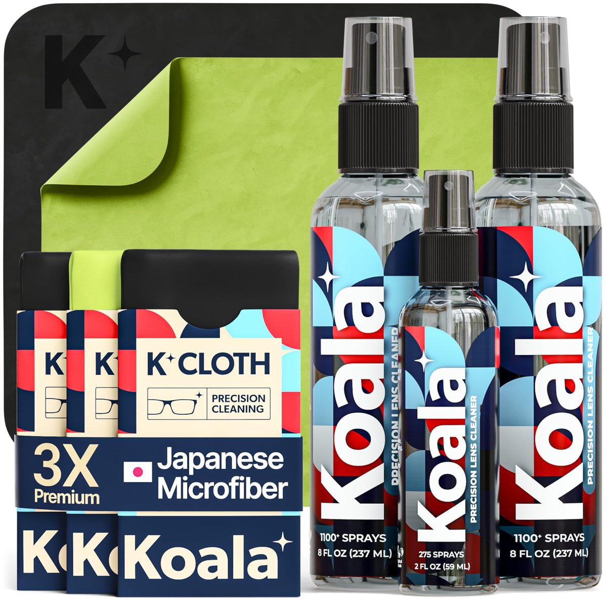 Koala Eyeglass Lens Cleaner Kit – 8oz spray bottle front view