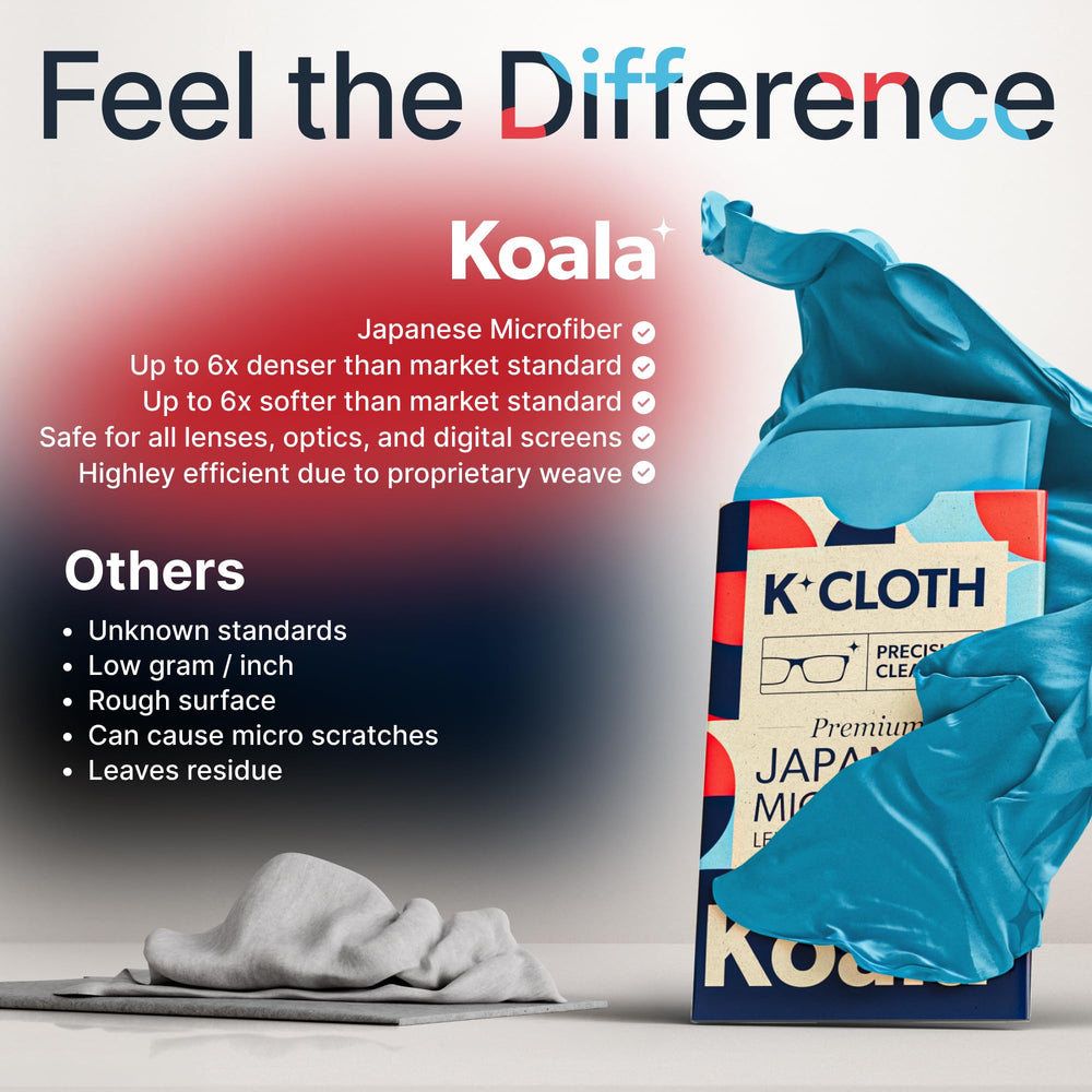 Koala microfiber cloth for AR/VR headset lenses