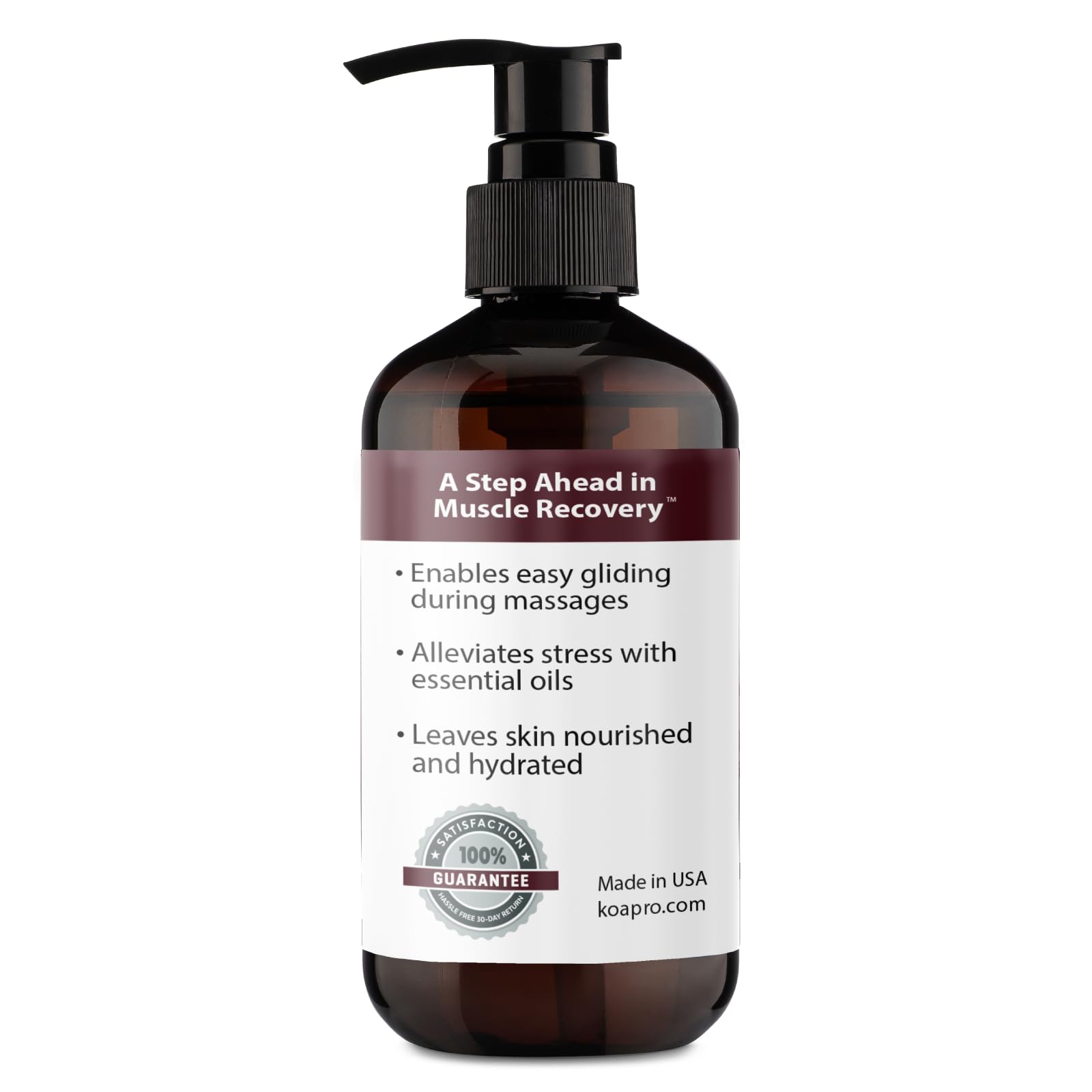 KOAPRO Arnica Lavender Massage Oil product shot with clean background