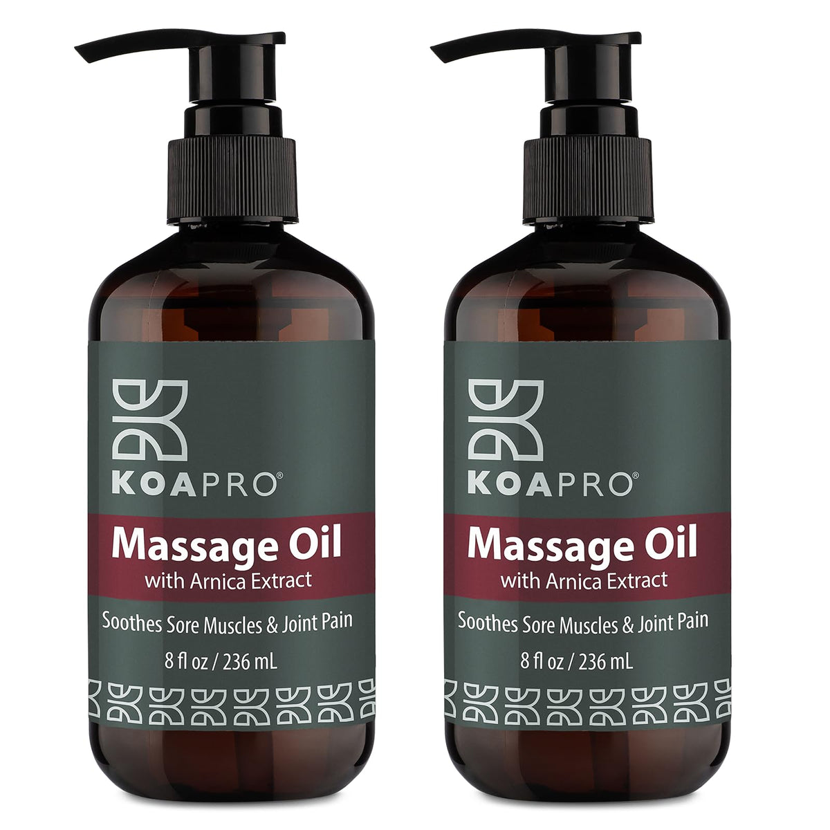 KOAPro Massage Oil 2-Pack lavender bottle