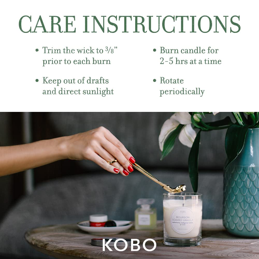 Lit 9oz KOBO Heath Lavender Candle in home setting