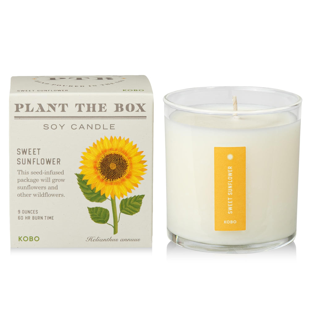 Main image of KOBO Sweet Sunflower Candle with Plantable Box (9 oz)