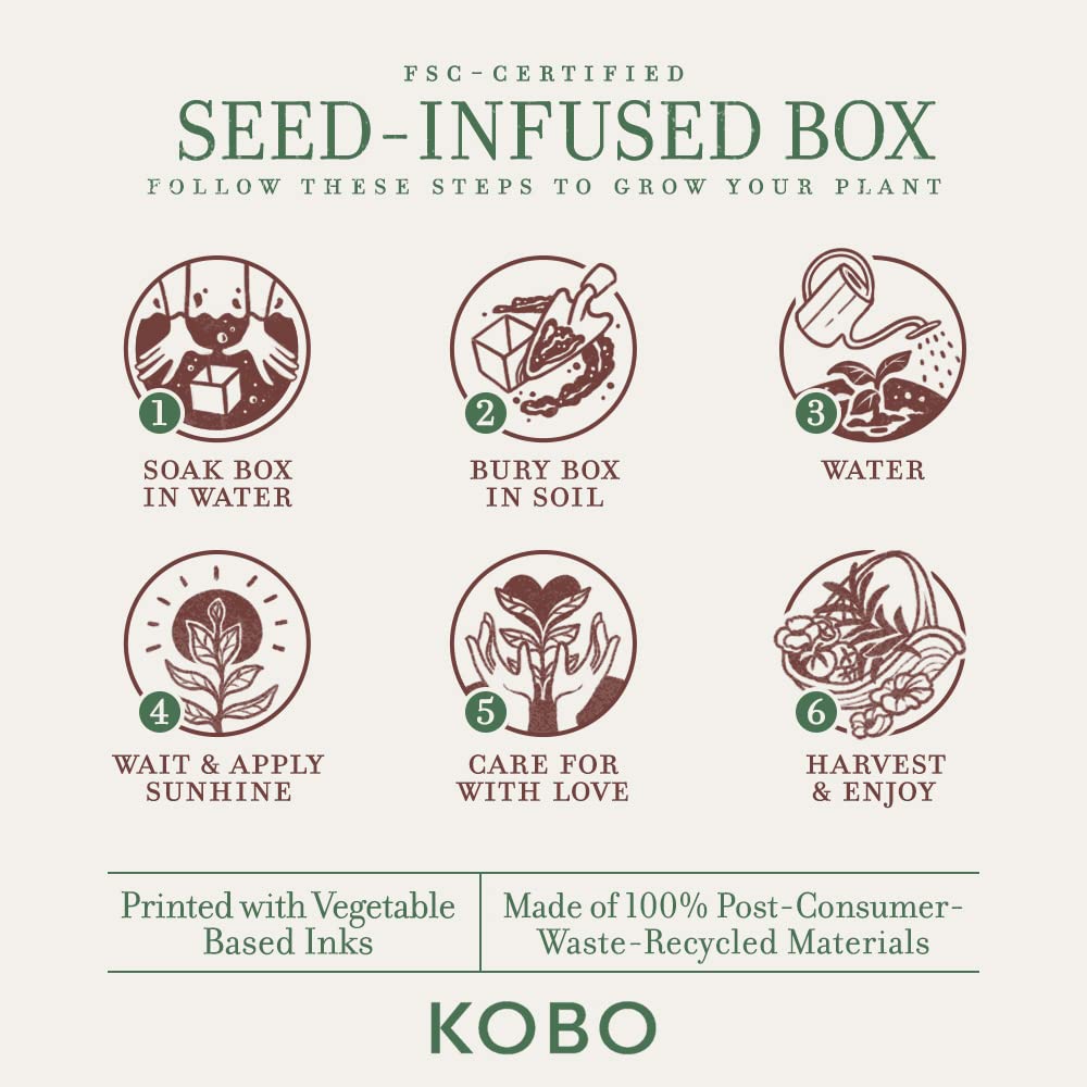 Packaging and plantable box for KOBO Sweet Sunflower Candle