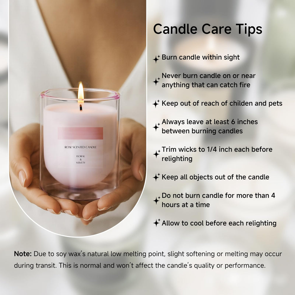 KOIMYSA Rose Scented Candle decorative jar use as brush holder or mini planter