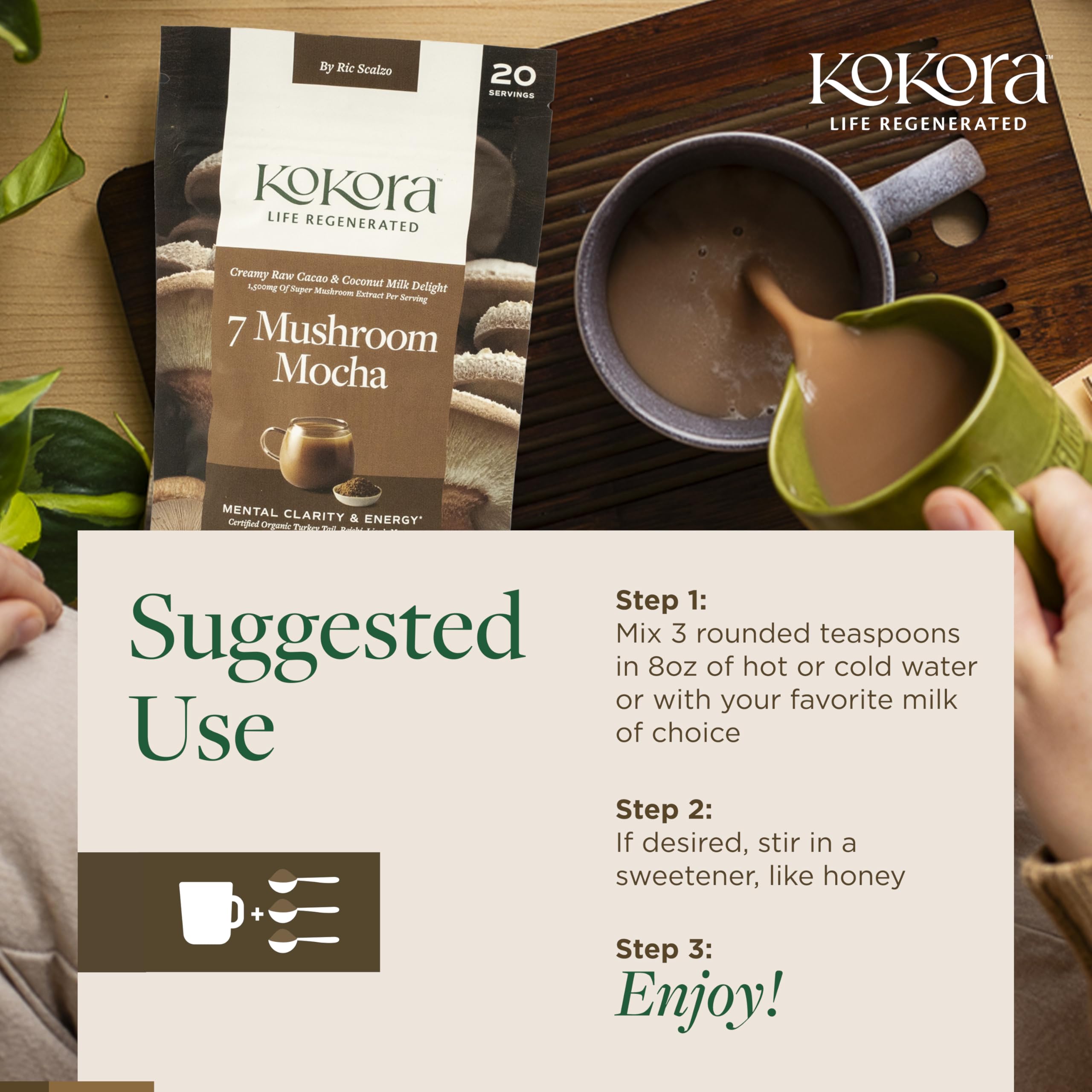 Kokora 7 Mushroom Mocha 120g packaging