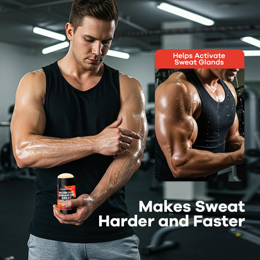 Komoko Sweat Gel Stick application demonstrates a smooth roll-on before training.