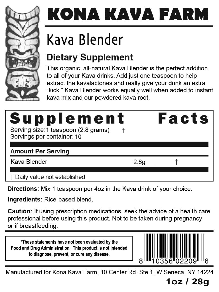 Preparing a smooth kava beverage using the blender powder