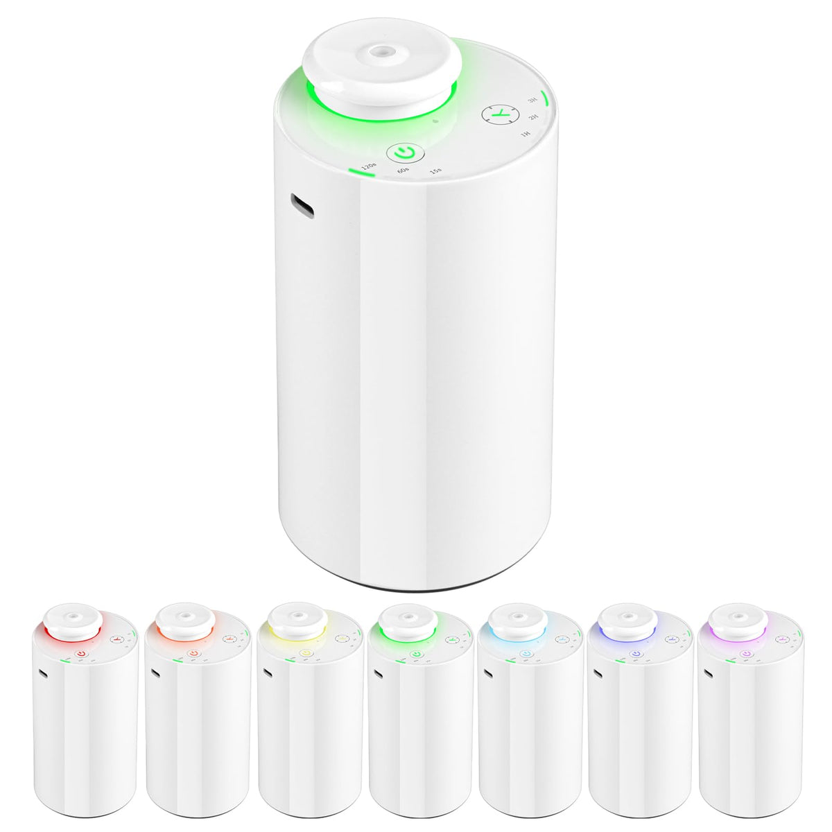 KONCHILE Waterless Essential Oil Diffuser - white, front view