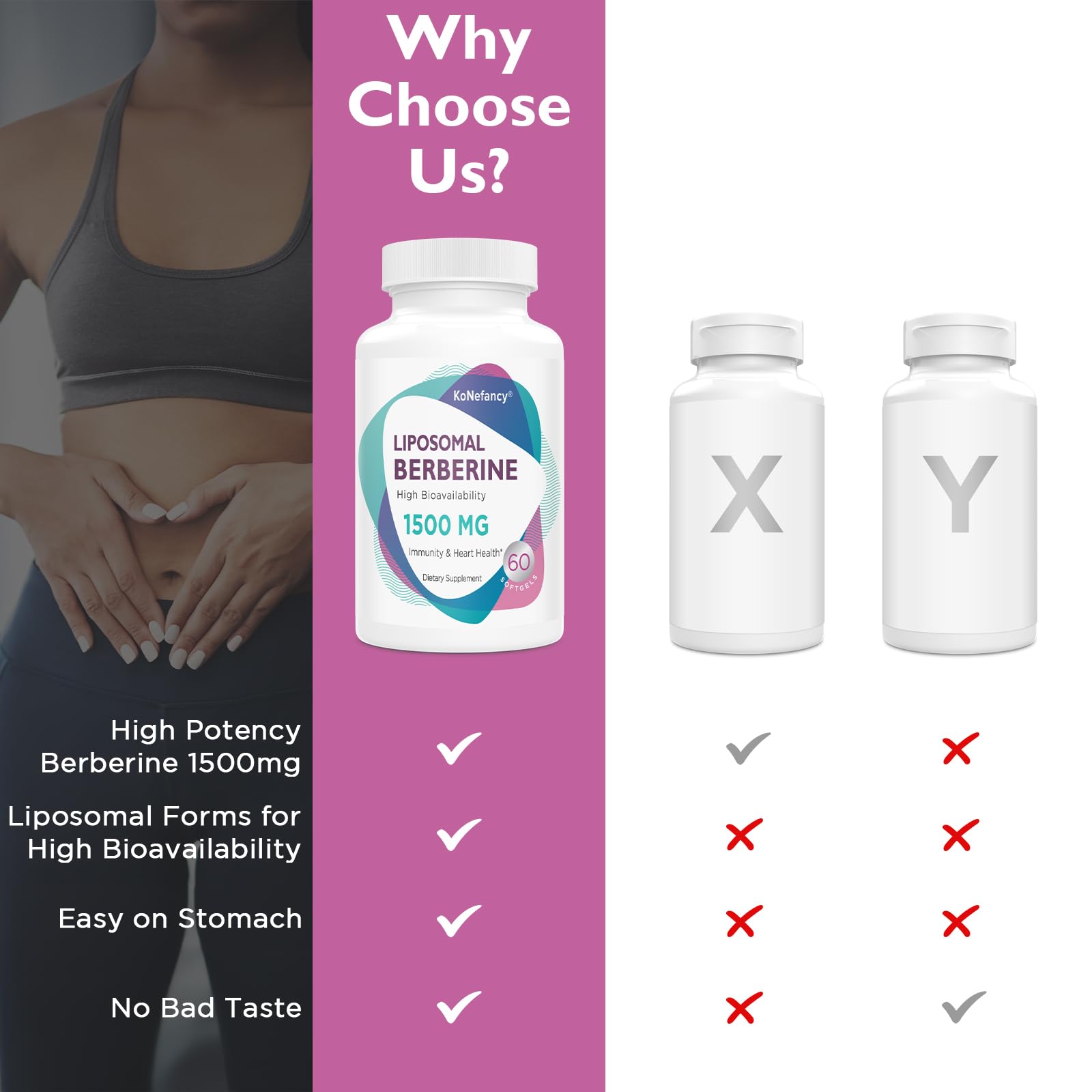 Daily dose capsules ready for two-capsule routine supporting overall wellness.