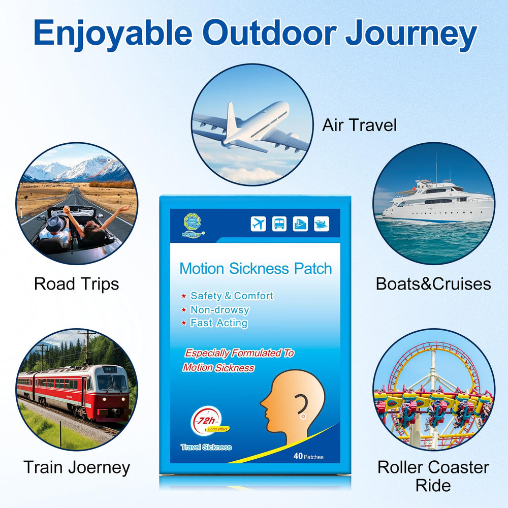 KONGDY patches suitable for all ages, non-drowsy comfort during car trips.