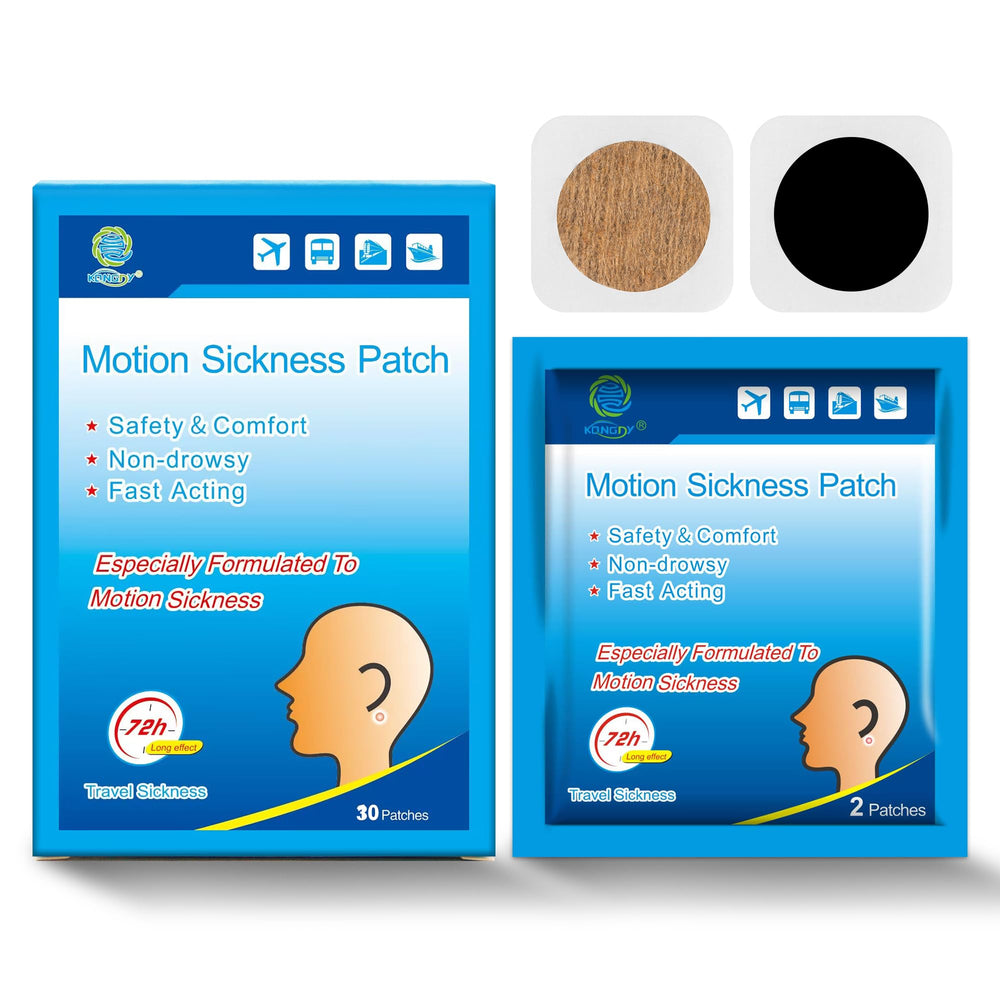 KONGDY motion sickness patches box for travel-ready relief during trips