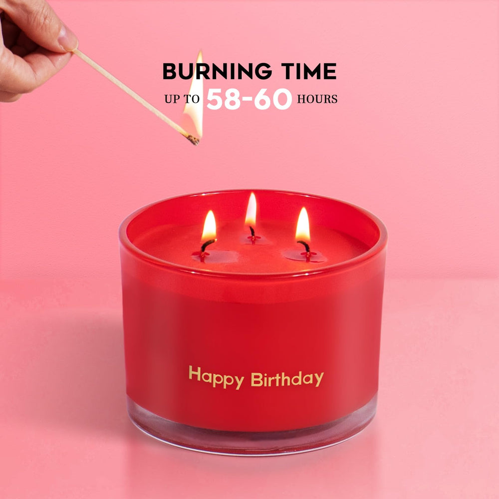 12.35oz KONNI Red Rose soy candle with clean burn up to 50 hours